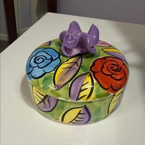 R.H. Macy’s & Co. Inc. Handpainted Made in Italy Floral Trinket